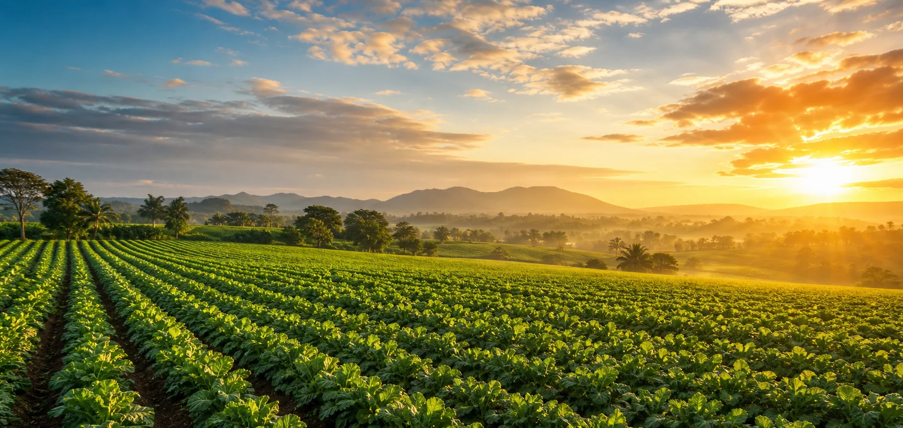 Agricultural fields used as a background image