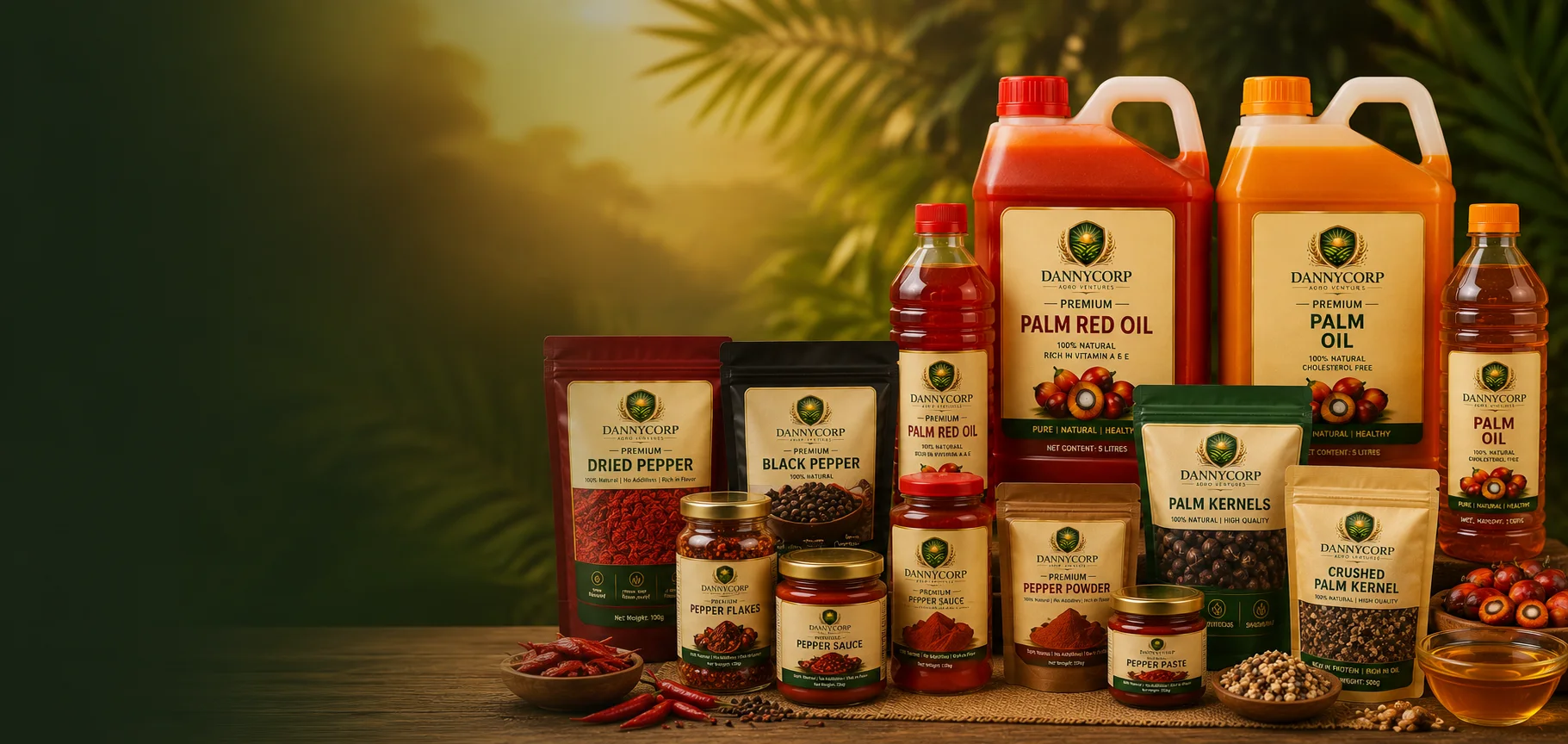 Assorted Dannycorp Agro Ventures packaged products